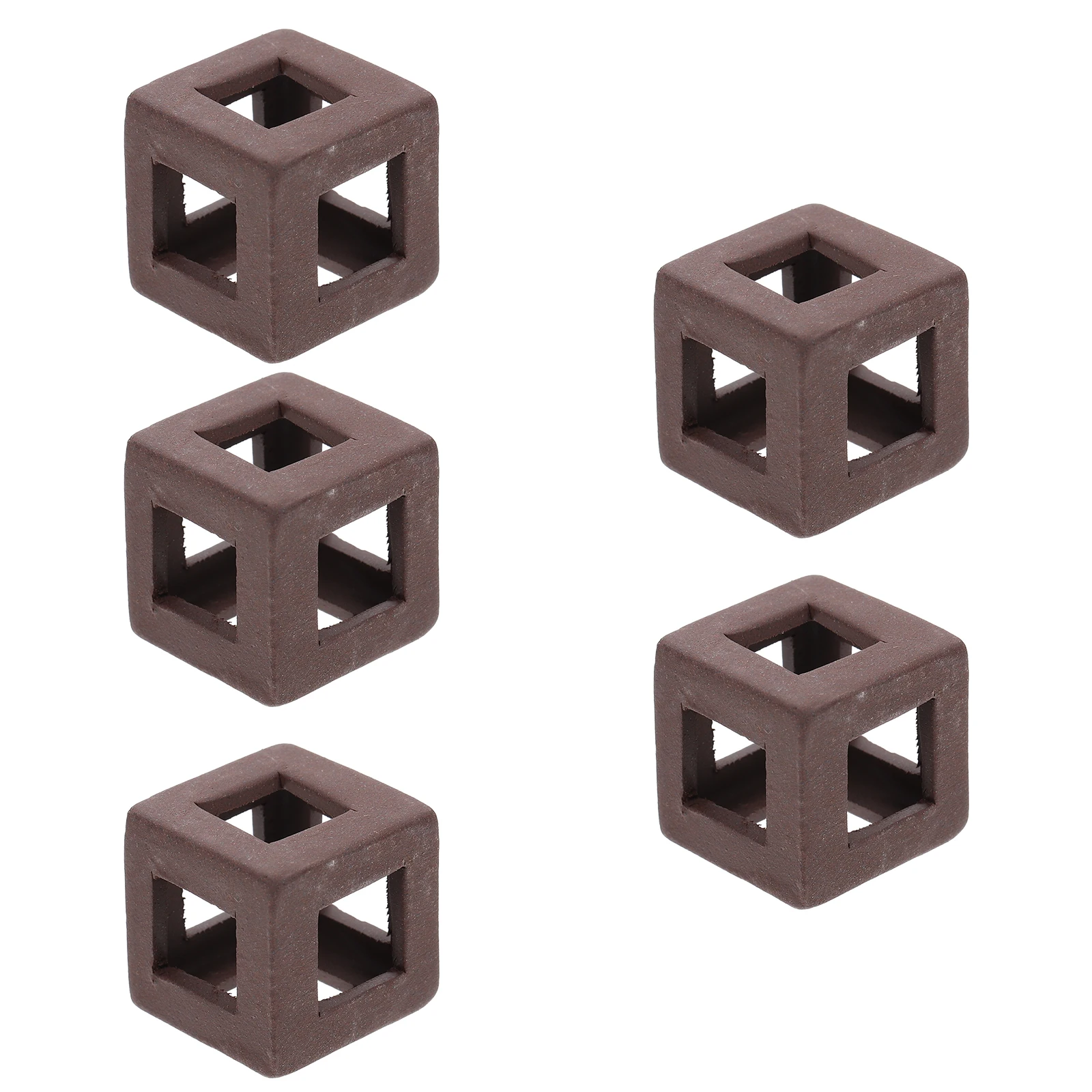 

5 Pcs Fish Tank Clay Pot Hide Hole Hideout Coral Reef Aquarium Ornament Resting Place Ceramics Landscaping Decor
