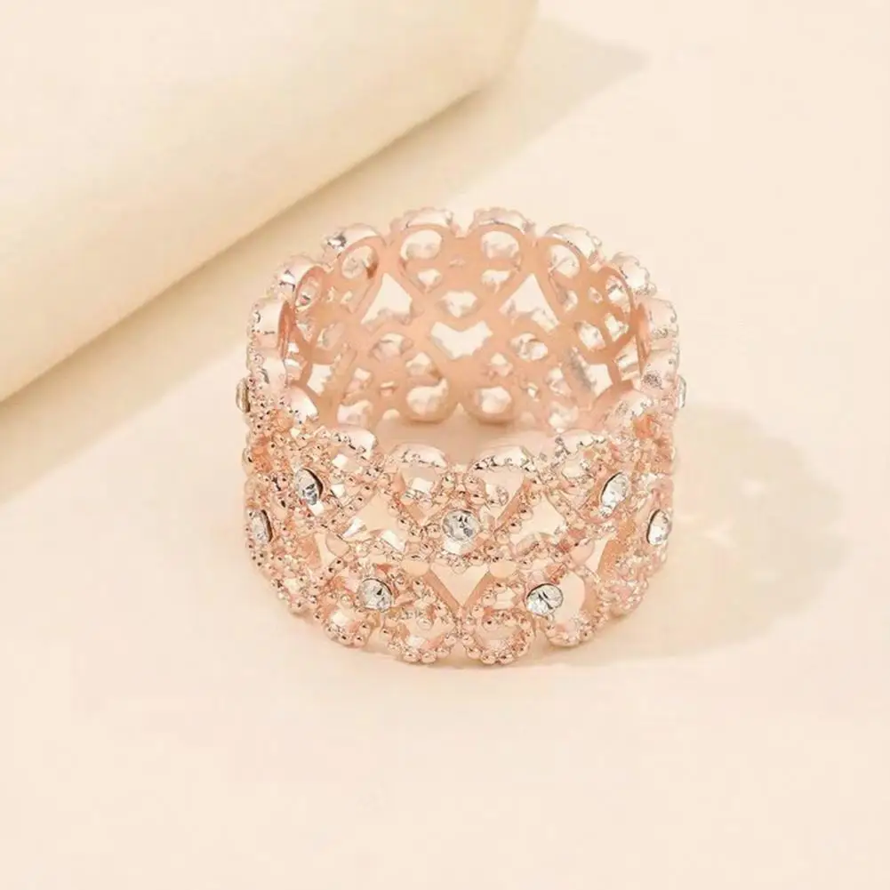 One Hand Scarf Fastener Hair Accessory Button Silk Scarf Ring Clip for Women Metal Round Circle Buckle with Rhinestones Fashion