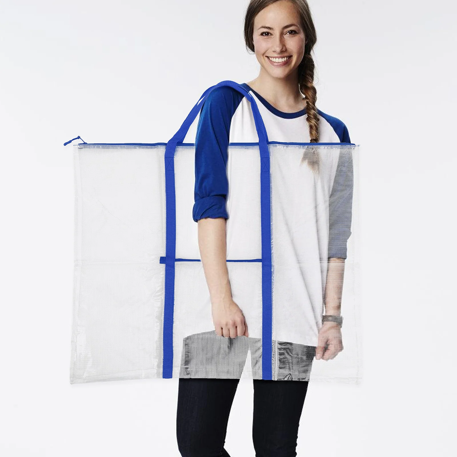 

Artwork Storage Bag Painting Drawing Tool Organizer Smooth Zipper Practical Design Simple Generous Lines Folder for Artwork