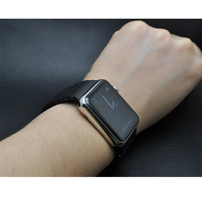 Stainless Steel Link Bracelet for Apple Watch 45mm 41mm 44mm Band iWatch Ultra 8 7 6 SE 5 4 Butterfly Buckle Strap Accessories