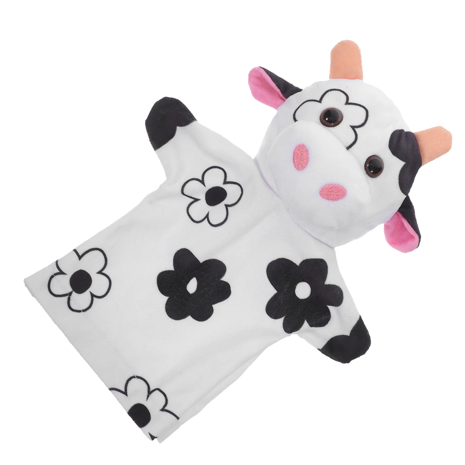 Handpopset met boerderijdieren Schattig koeontwerp voor interactief verhalen vertellen Fantasiespel Vroeg leren in de klas