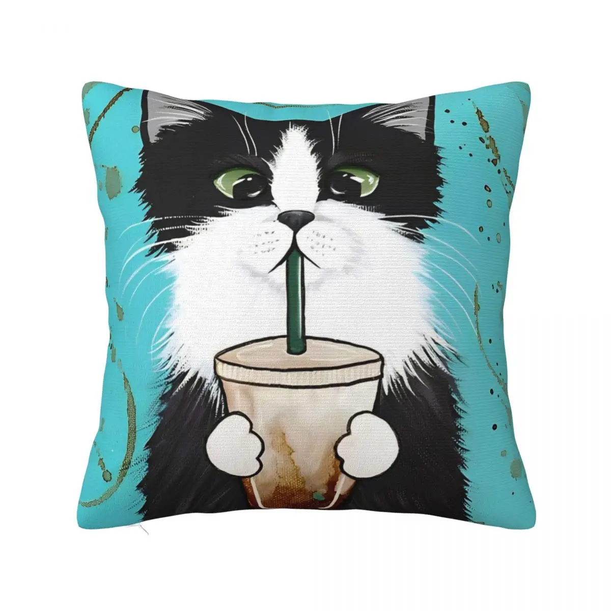 Pillow Case Cute Cat Soft Pillow Cover Vintage Cushion Cover Graphic Pillowcases For Sofa Car Home Decor