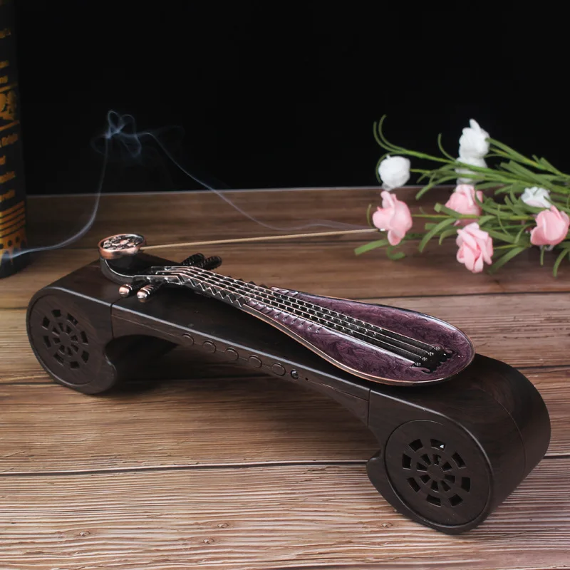 

Xiangdao Alloy Copper Guqin Pipa Music Audio Joss-Stick Incense Burner Bluetooth Audio Player Gift Suit