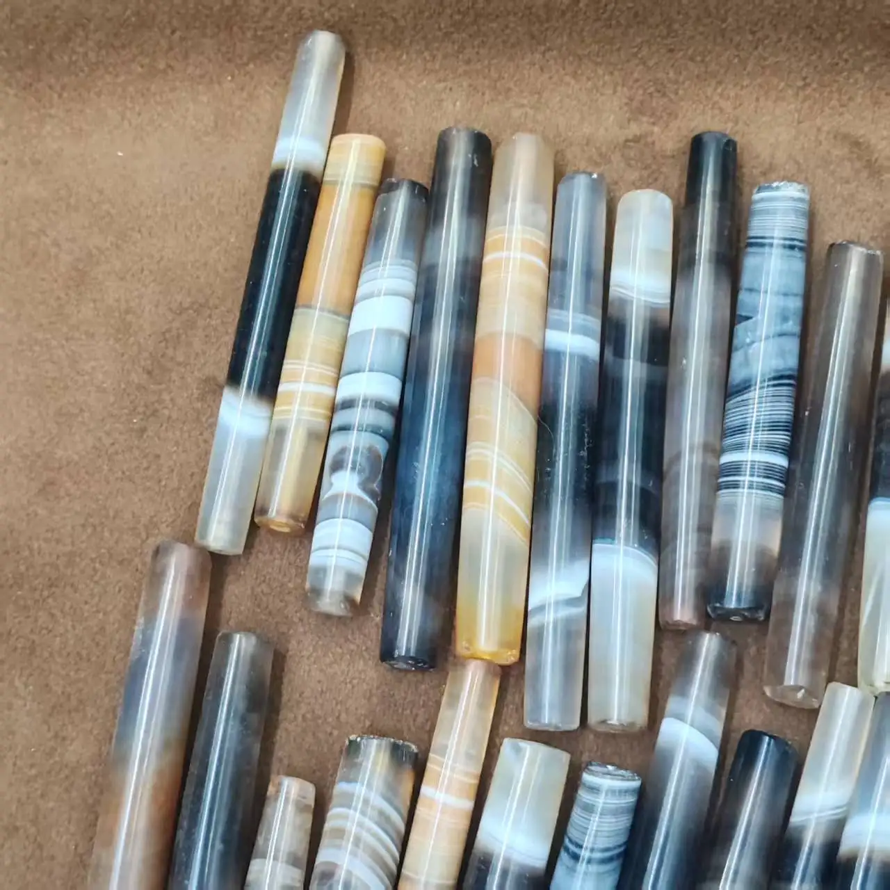 1pcs/lot Jewelry loose Tibetan dzi beads hread-like Striations natural agate DIY jewelry making gift oval ethnic style 60-80mm