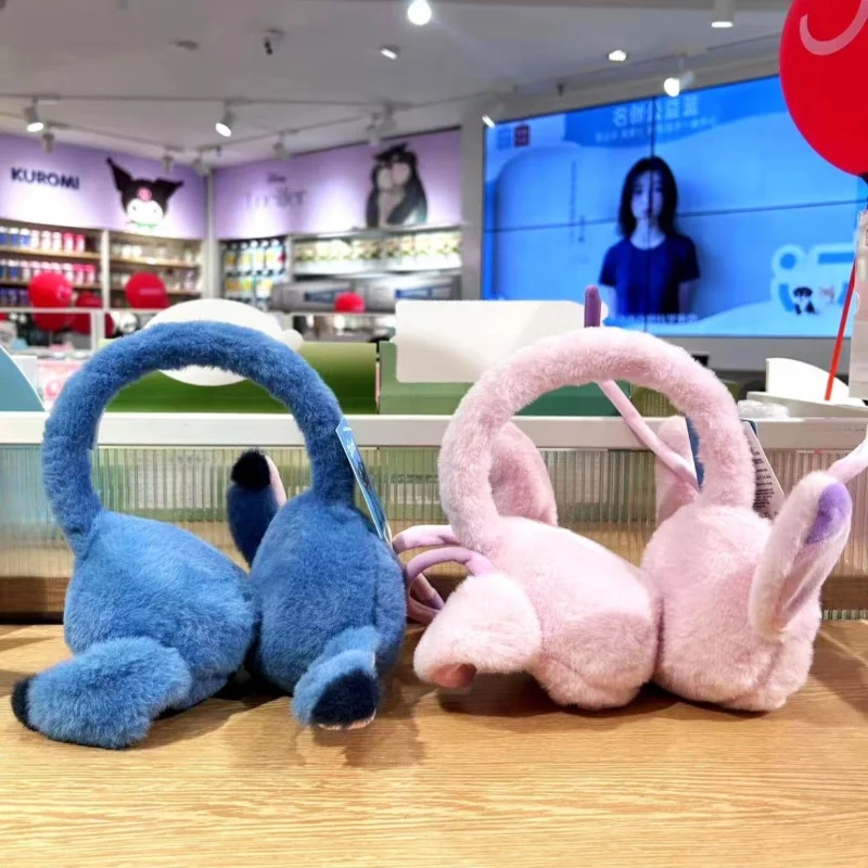 Stitch earmuffs Angel Stitch cute plush warm cartoon holiday birthday gift Kids Gift Winter Warmth Cold proof outdoor