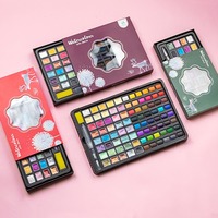 Pearlescent Solid Watercolor Paint Set,24/36/48/88 Colors Metal Box Watercolor Pigment Nail Enhancement Fluorescence Art Supplie