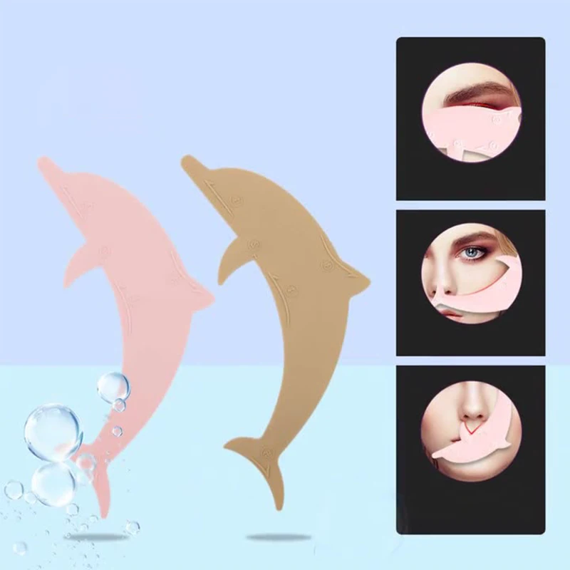 Whale Shaped Silicone Eye Makeup Stencils Eye Makeup Aid Novice Eyeliner Eye Shadow Makeup Artifact Multifunctional Makeup Tool