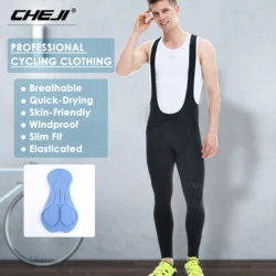 CHEJI 2024 Cycling Equipment Men's Cycling Long Bib Pants Quick Dry Breathable Lycra Bicycle Bib Pants Customized Bike Trousers