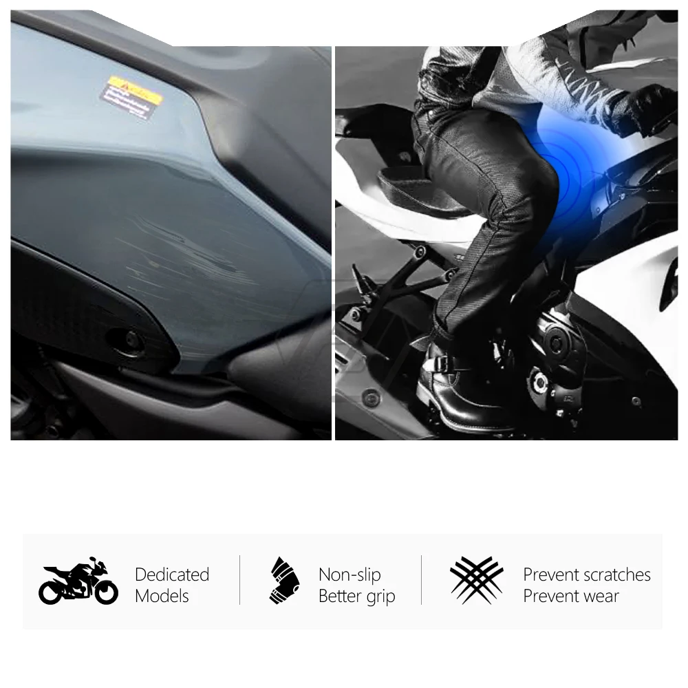 Motocicleta Side Tanque Pad Proteção, Joelho Grip Mats, Adesivo Acessórios para Yamaha R3 2019-2022