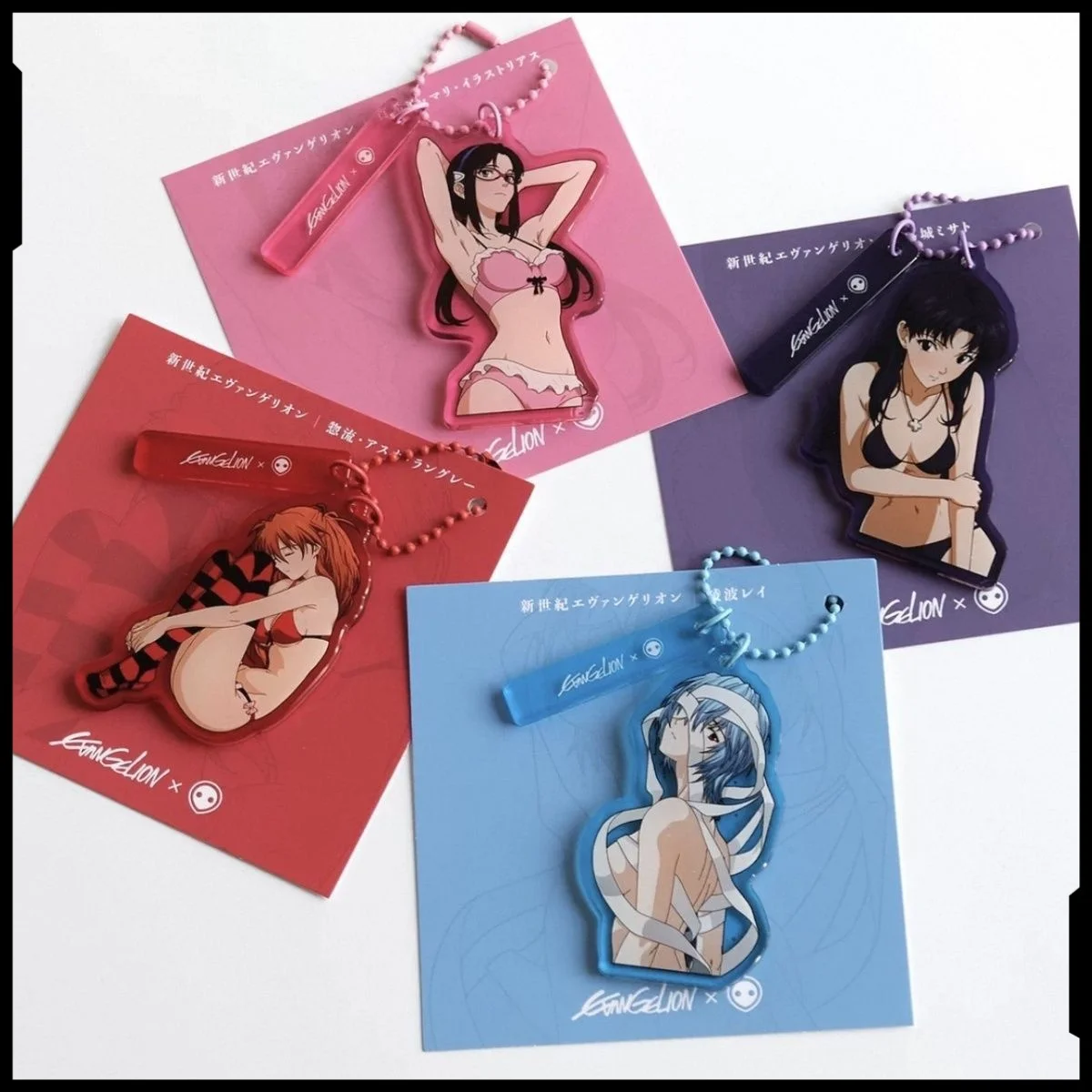 

Neon Genesis Evangelion Animation Peripherals Asuka Ayanami Reima Hina Katsuragi Miria Acrylic Keychain Homemade Millet
