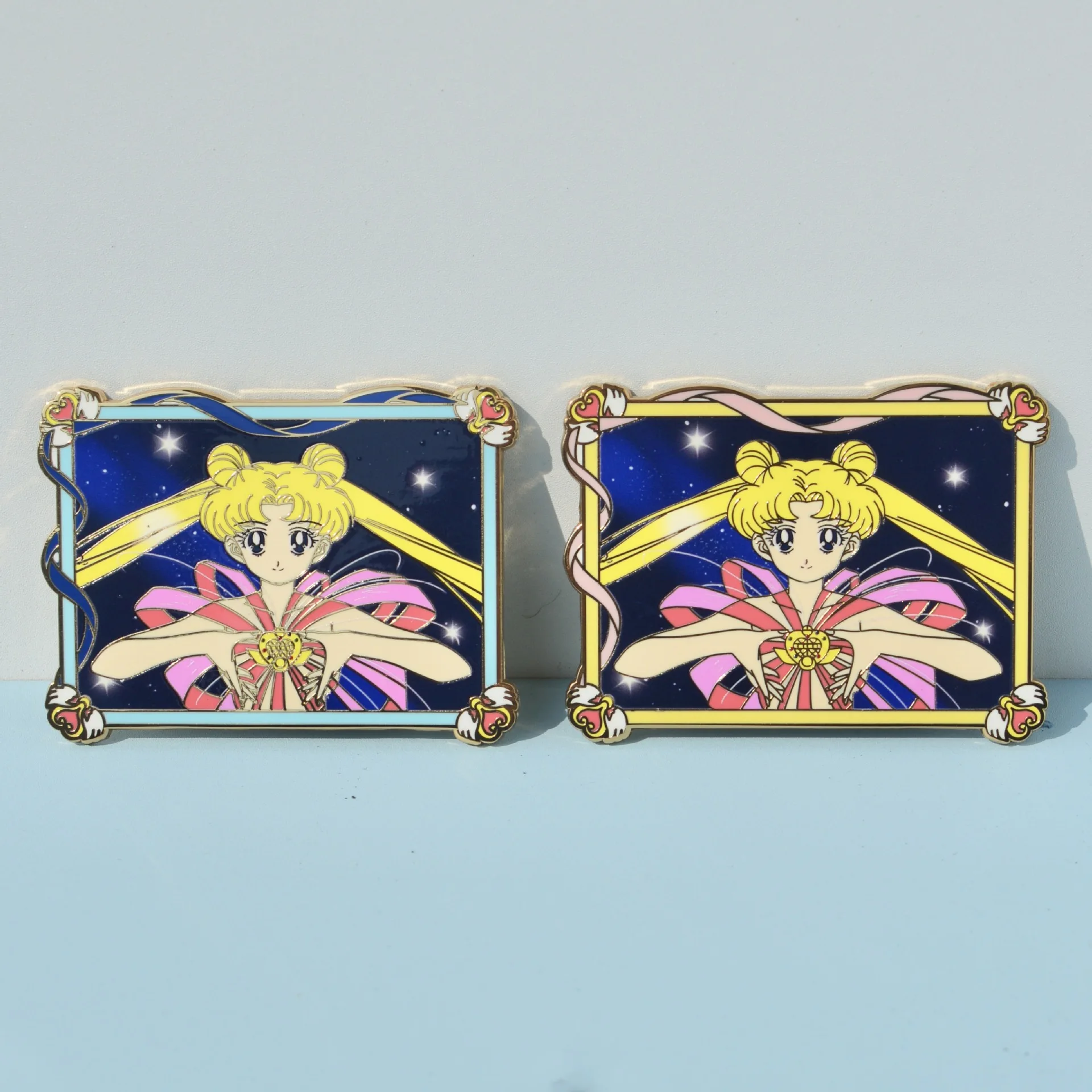 Tsukino Usagi Metal Badges Sailor Moon Pins Japanese Anime Brooches Manga Pendant for Backpack Clothing Lapel ACG Cosplay Toy
