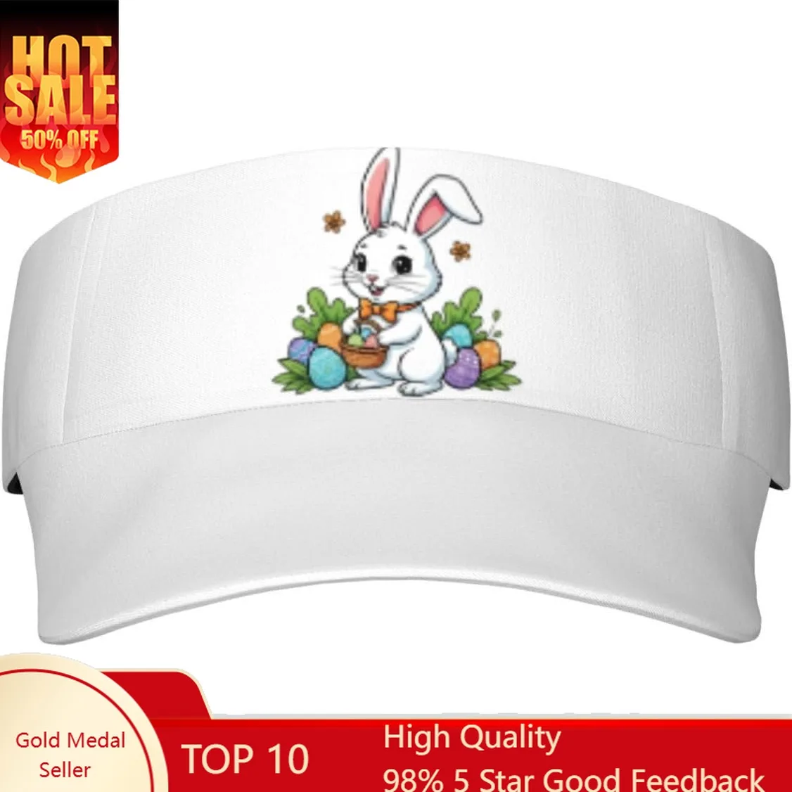 

Easter Sun Visor Adjustable Open‑top Hat for Egg Hunts, Gardening, Travel, Spring Holiday Accessories