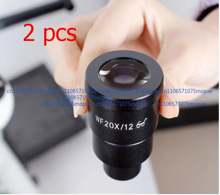 2 pcs WF20X /12 Stereo Microscope Eyepieces High Eye-point 30mm Mount Tube