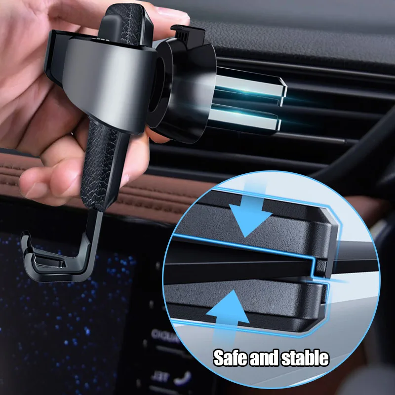 Car Gravity Mount GPS Mobile Phone Holder Vent Clip For Peugeot 206 301 307 308 3008 207 208 407 508 2008 408 4008 106 107 205