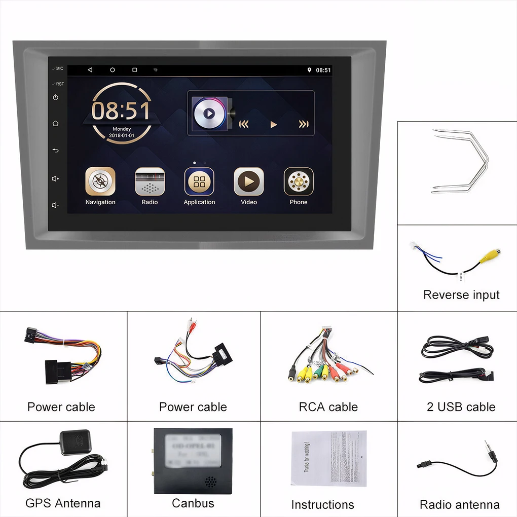 Black Innovative Android Autoradio With Touchscreen For Lenkradsteuerung