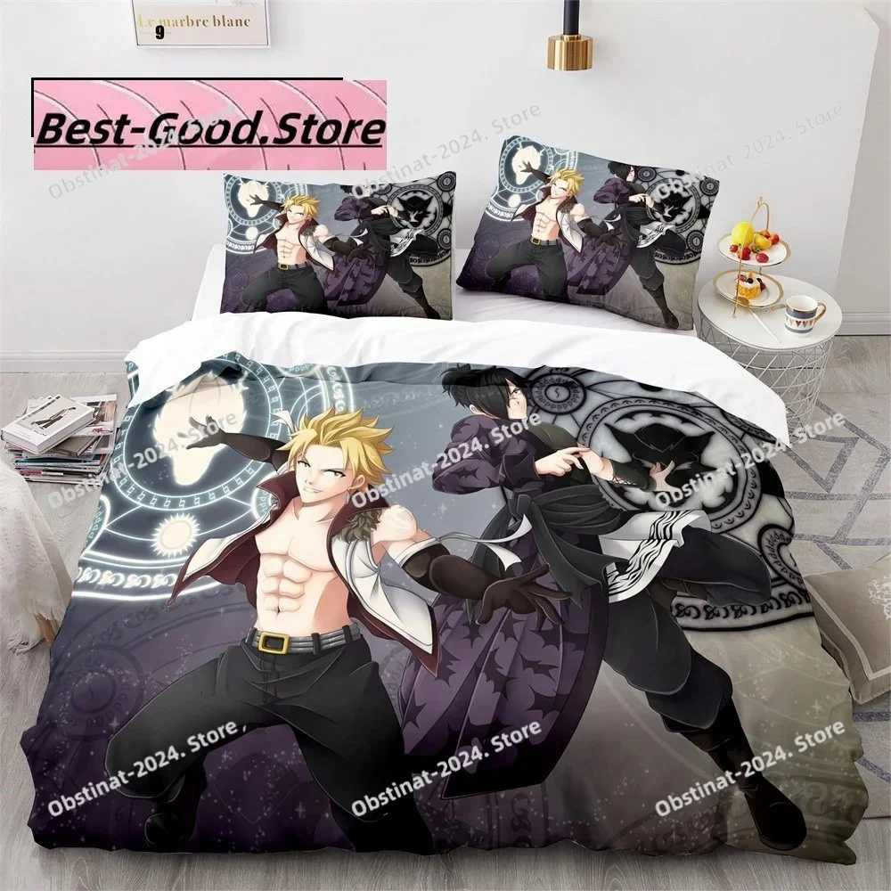 

3D Anime Fairy Tail Natsu Anime Bedding Set Printed single Comforter Quilt Duvet Cover Pillow Case 3 Pieces Sets Kids Adult Size
