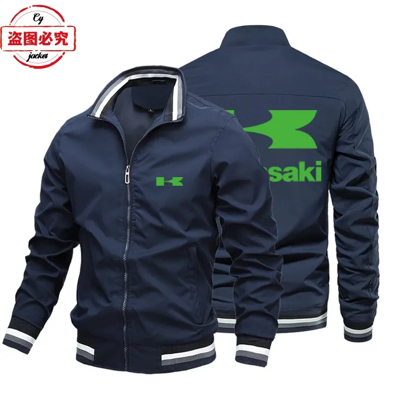 Motorcycle Logo Cycling Clothing Motorcycle Jacket Long Sleeve Men's Top Stand Collar Jacket Work Clothes Group Clothing