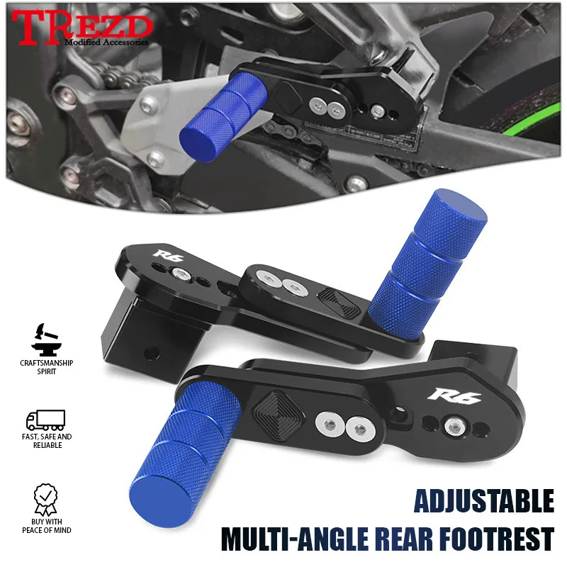 

r3 r6 r15 r25 Motorcycle Multi-angle Telescopic Footrest Pedal Adjustable Rear Passenger Footpeg For YZF-R6 R3 R15 R25 2015-2024