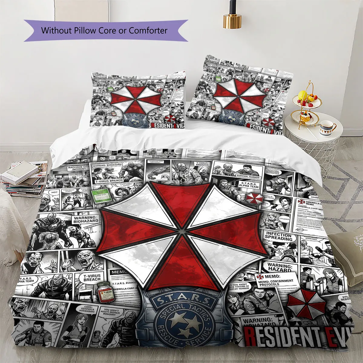 Resident Evil Comfor Duvet Cover Kid's Bedding Set,Extra Large Size Gifts Various Sizes Available -HE226