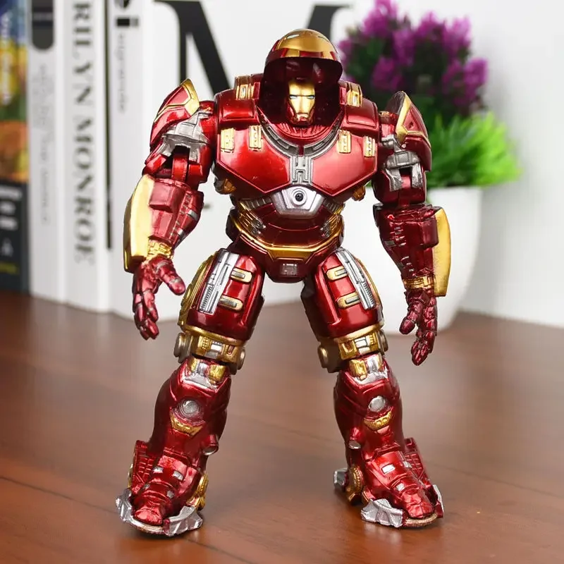 Marvel Avengers Hulk-Buster Armor Iron Man MK44 Movable Luminous Figure Children's Model Room Collection Decoration Gift Toy