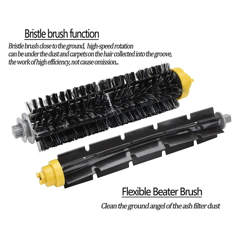 Kit de peças de aspirador para Irobot Roomba, escova principal do rolo, série 600, 610, 620, 625, 630, 650, 660