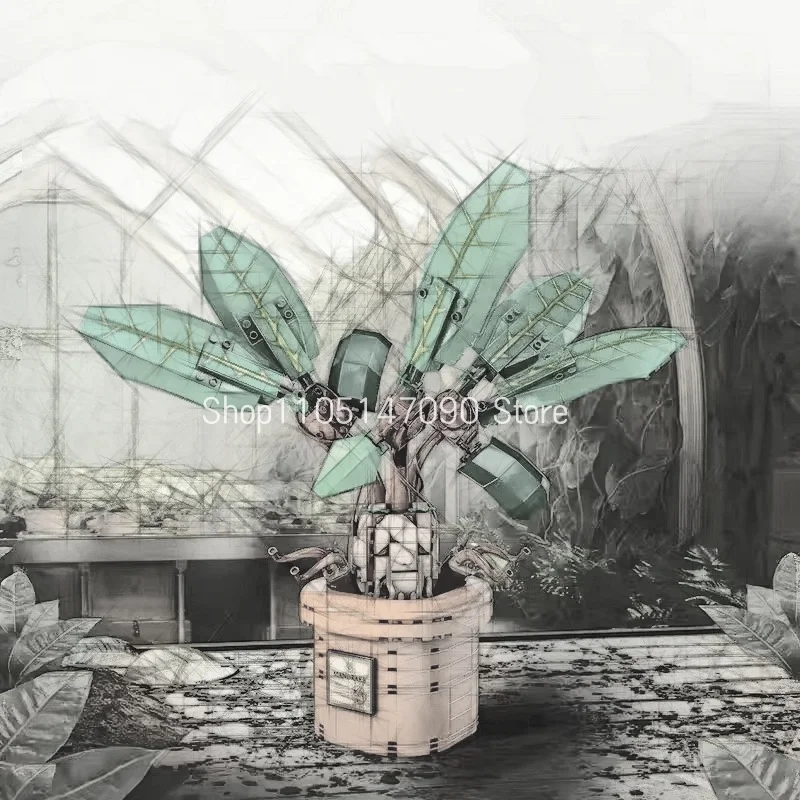 

The new style is suitable for cartoon movie series, creative grass and plant building blocks, model bricks, magic tools, childre