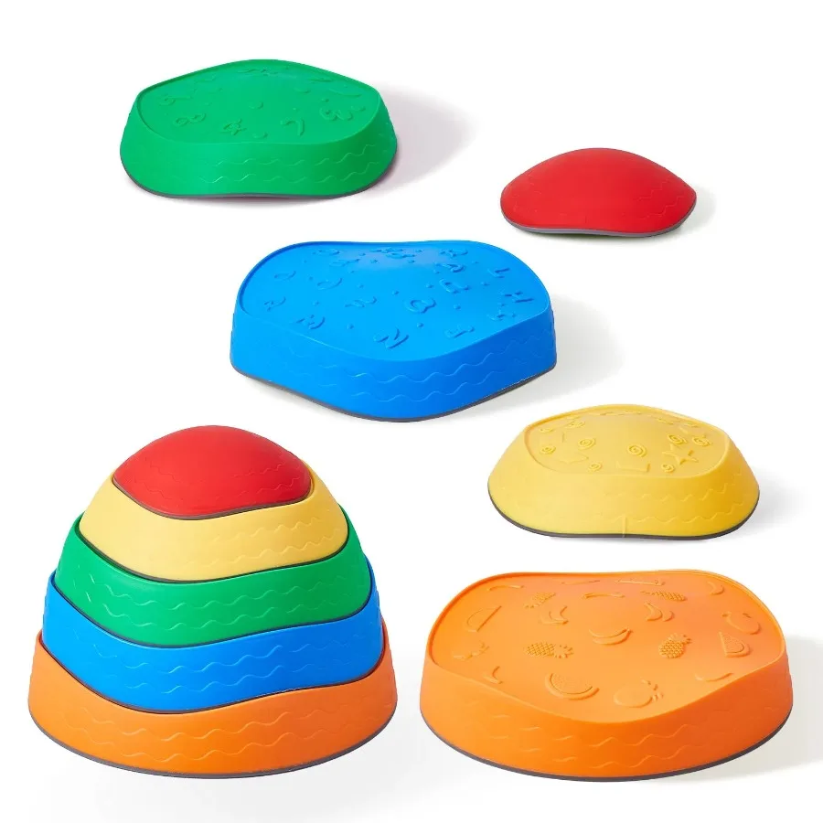 Balance Stepping Stones Sensory Obstacle Course 5 PCS Outdoor Indoor Educational Toy for Toddlers