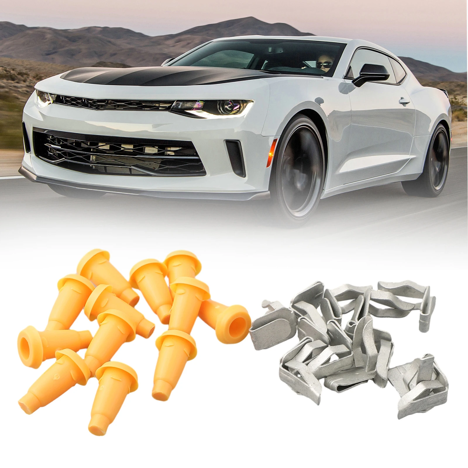 24x Marcos y Clips para Panel de Puerta de Coche para Chevy, Camaro, Nova, Fullsize, Corvair, Pontiac, Firebird, Ventura