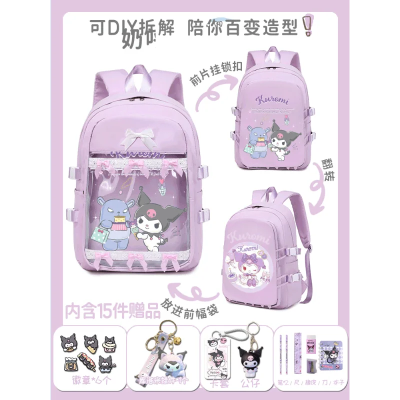 Sanrio New Clow M Student Schoolbag Cute Cartoon Waterproof Stain-Resistant Large Capacity Backpack