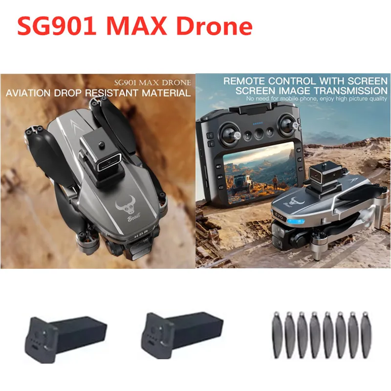 SG901 MAX SG901MAX GPS Brushless Obstacle Avoidance FPV RC Drone Spare Parts Accessories 3.7V 3800Mah Battery Propeller 4to1 USB