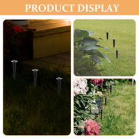 12pcs Solar Ground Stakes Aluminum Garden Yard Outdoor Christmas Lights Lawn Decorative Poles Metal Spikes
