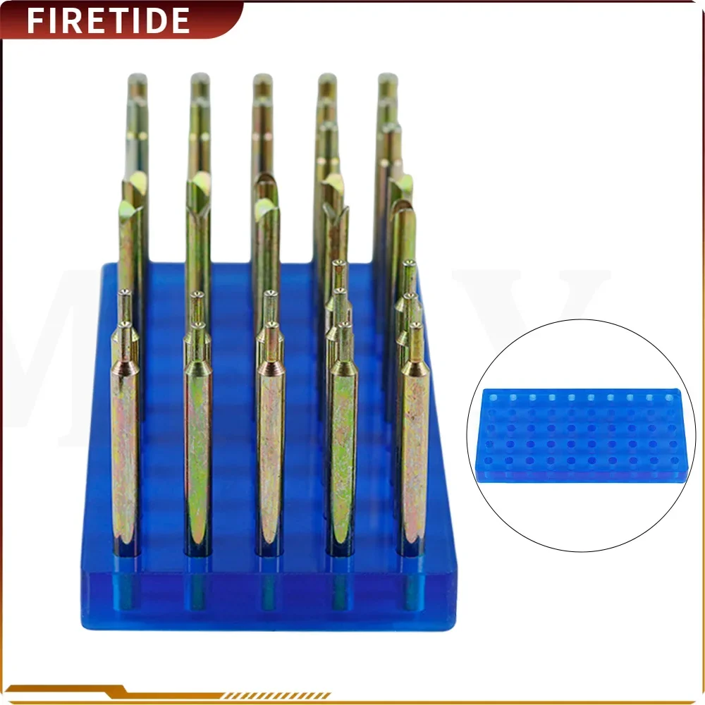 34pcs High Precision Gem Dopsticks Set Diameter 6MM Length 65MM Gemstone Dop Stick with Storage Box Stone Faceting Grinding Tool