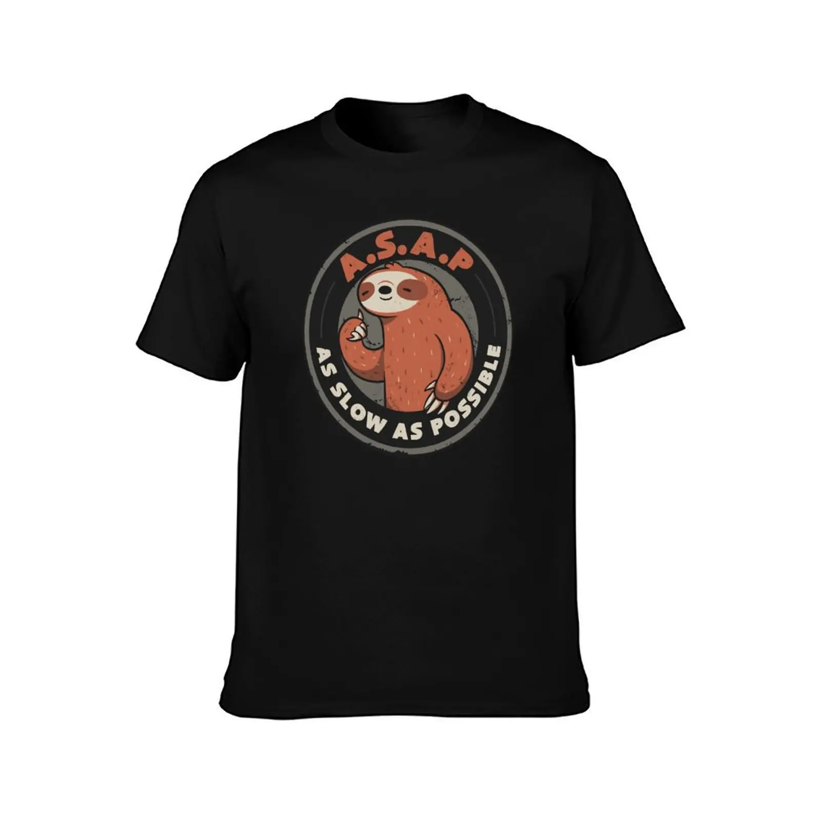 As Slow As Possible - Lazy Cute Funny Sloth Gift T-Shirt cotton t shirts high quality T-Shirt