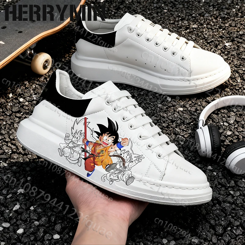 

Dragon Ball Teenager Adult Men's Durable Hiking Boots White Soft Sole Platform Anti Slip Board Shoes Man Woman Walking Shoes