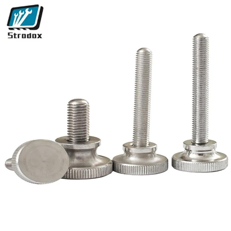 Stainless Steel 304 GB834 Model M3 Series Thickened High-head Knurled Screws 50 Hand-tightened Step Bolts To Prevent Rust