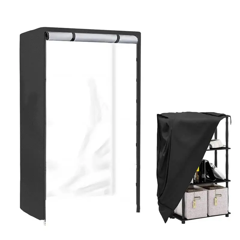 Waterproof Shelf Cover Water-Resistant Shelf Dust Cover In Oxford Cloth Household Organization Rack Protector With Front Zipper