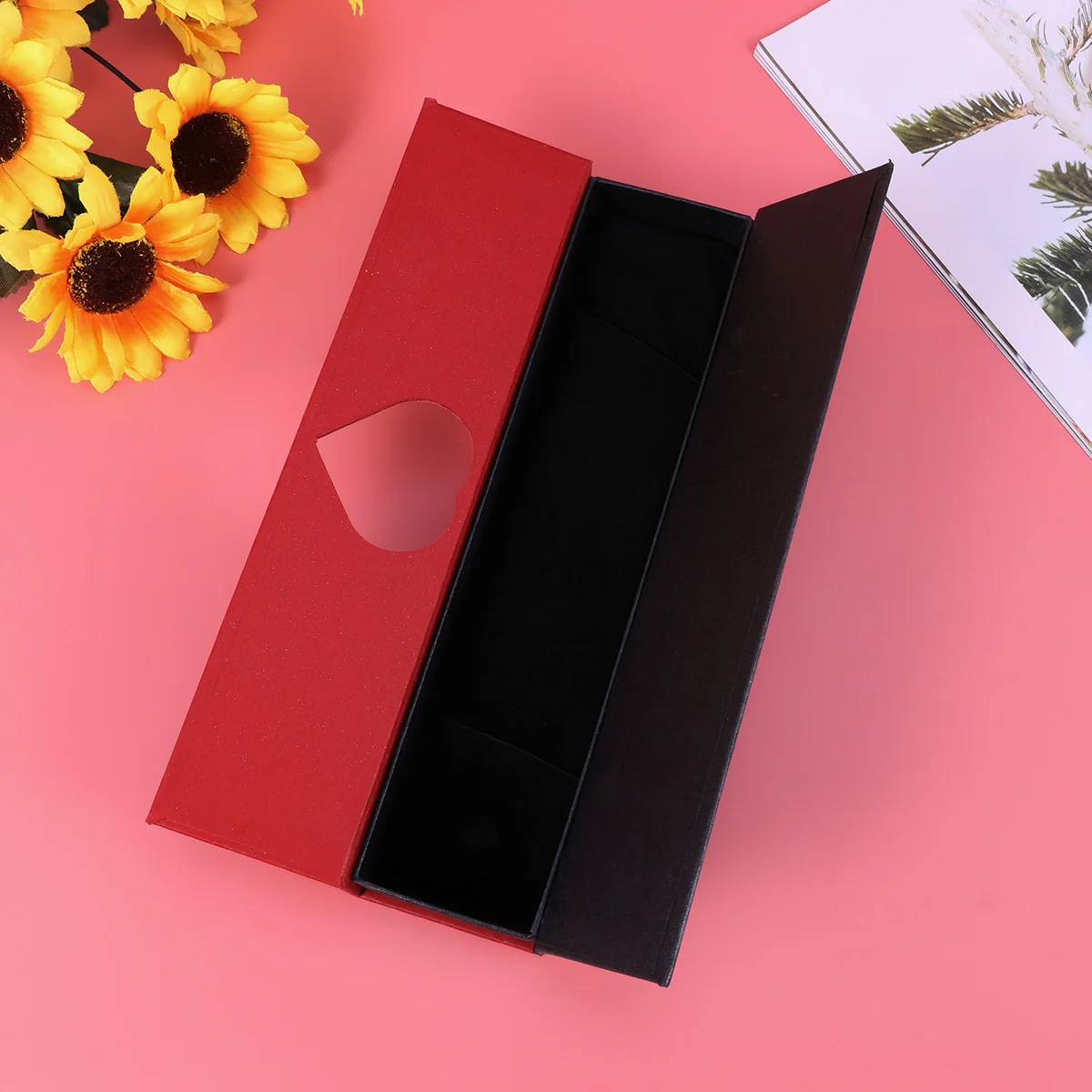 

Шкатулка для драгоценностей с красным сердцем, роскошный безопасный футляр для хранения, высококачественная упаковочная коробка для ювелирных изделий для предложения свадьбы, юбилея