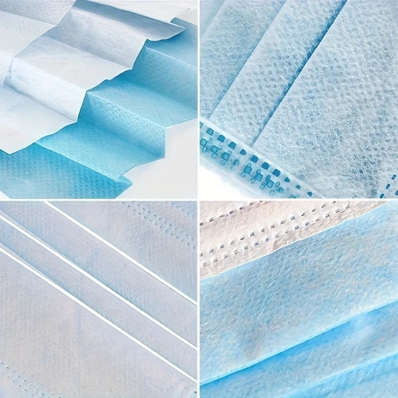 Maschere protettive monouso blu ispessite da 200 pezzi - Passanti per le orecchie e naselli regolabili a 3 strati traspiranti e confortevoli - 200/100/50/10 pezzi economici per uso domestico, possono essere acquistati in massa, perfetti per