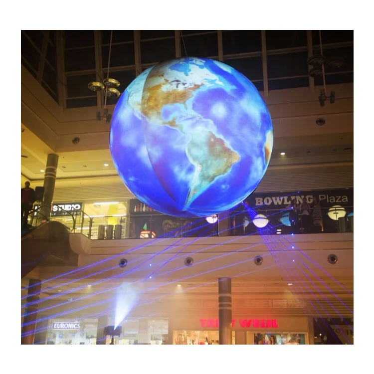Sfera interna Dia 1m sfera a 360 gradi 3D LED Video Display Screen Globe