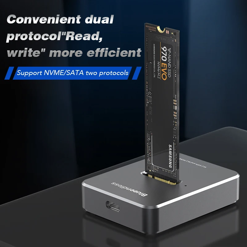 Blueendless m2 nvme dockingstation M sleutel usb m2 USB C SSD behuizing NVME en NGFF hdd SSD dockingstation Solid