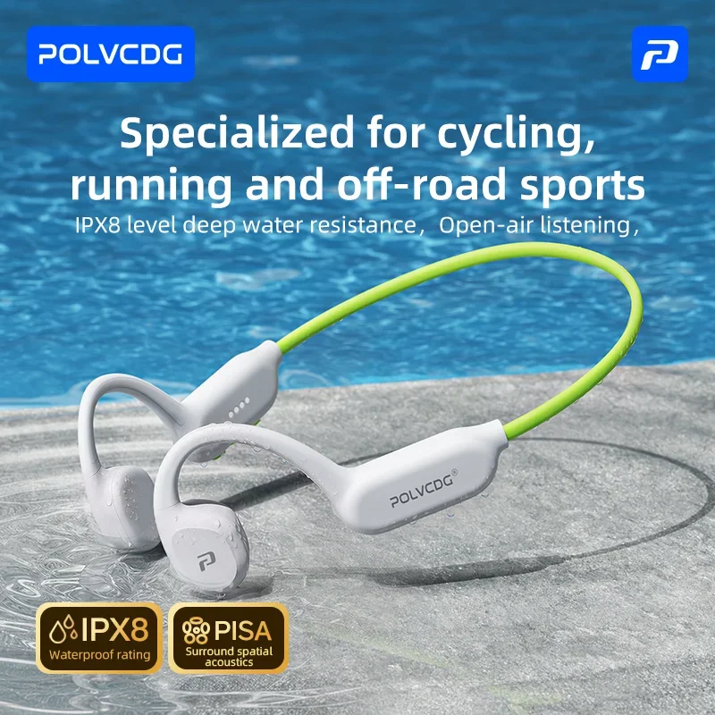 Image of POLVCDG Knochenleitungs-Kopfhörer IPX8 Wasserdicht Bluetooth 6.0 Open-Back Laufkopfhörer 2026 Neues Produkt X9 RUN