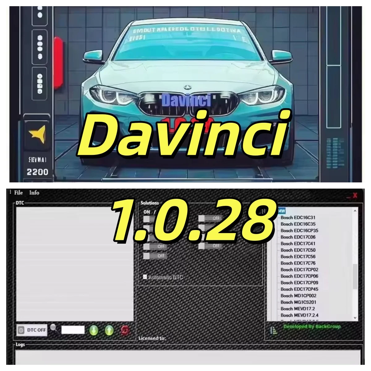 Best selling Davinci +System Compatible and Powerful + Auto Repair Software Version 1.0.28 PRO with Support for KESS/KTAG