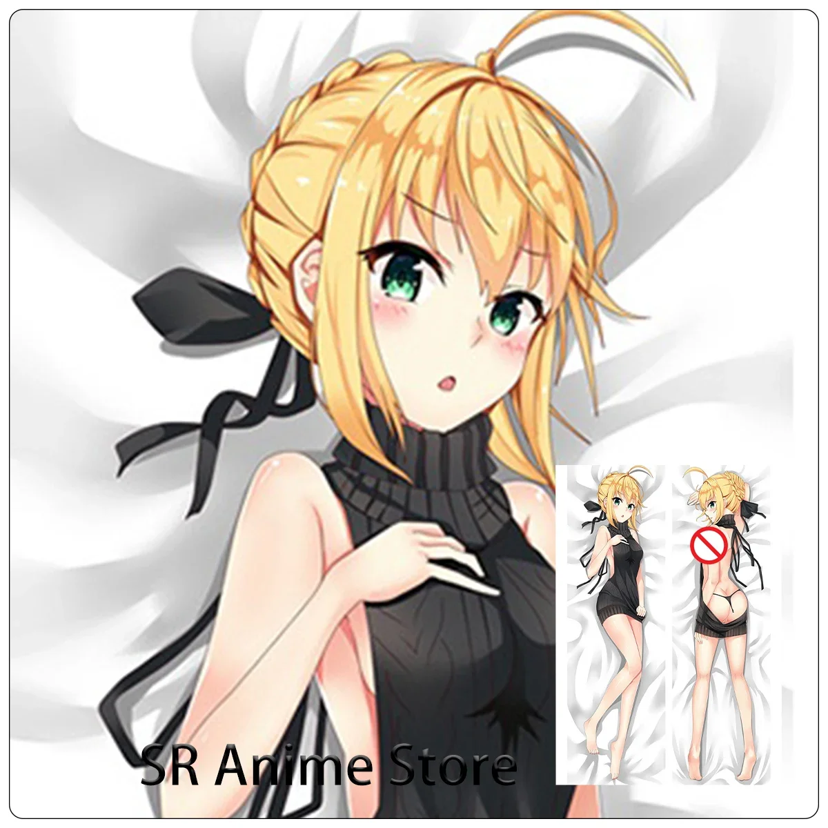 Dakimakura Anime Fate Saber Hugging Body Pillow Cover Bed Decor Birthday Gift Double-Side Print 2WAY Saber Pillowcase