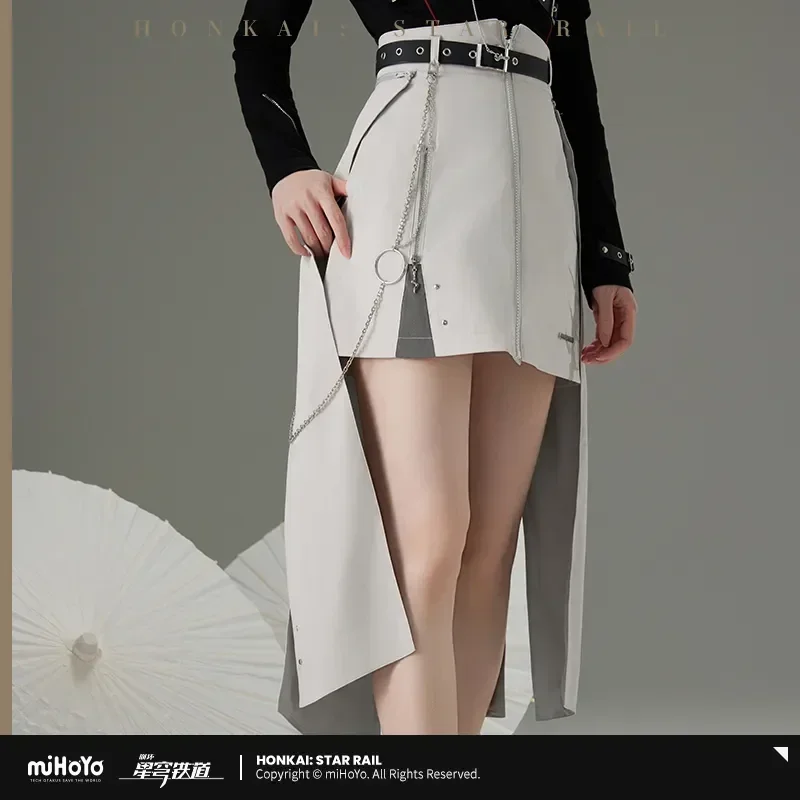 Official Original MiHoYo Anime Game Honkai: Star Rail Acheron Theme Cosplay Women's Fashion Long Short Skirts Role Play