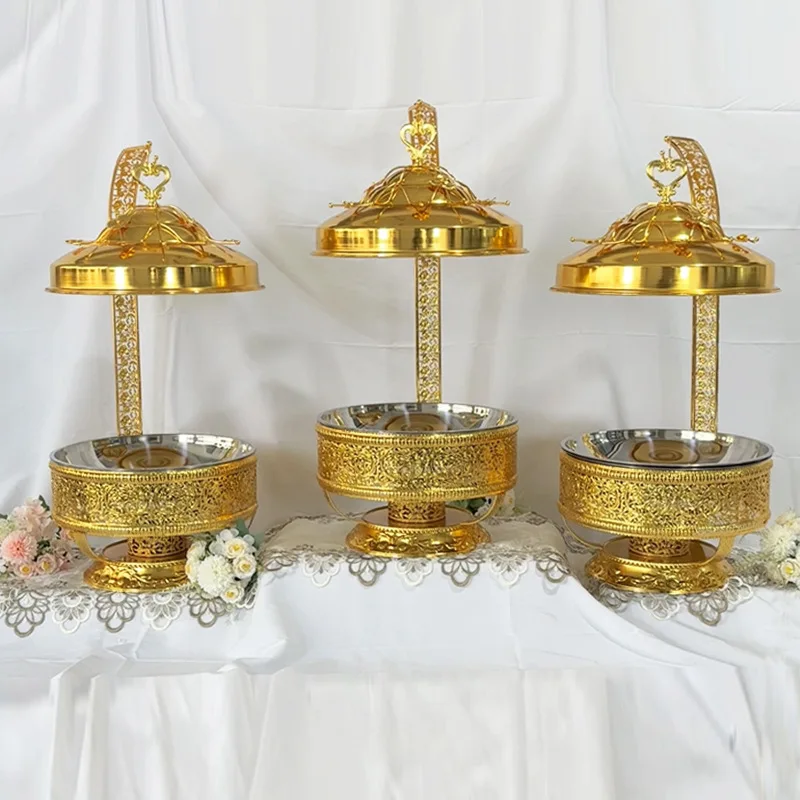 

Stainless Steel Buffet Furnace Gold-plated Heating Insulation Hanging Cover Furnace Insulation Food