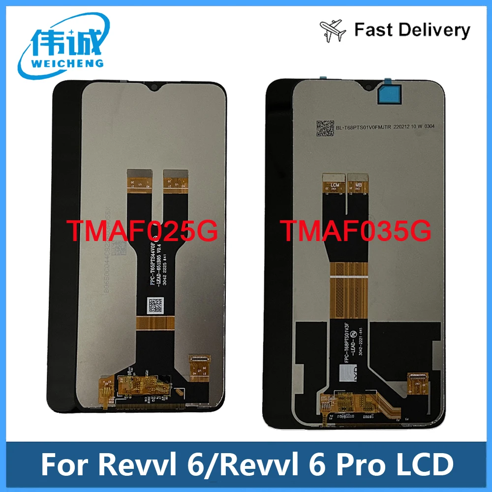 Original Tested For T-Mobile Revvl 6 Pro 5G LCD TMAF035G Display Screen Touch Digitizer Assembly LCD For REVVL6 TMAF025G LCD