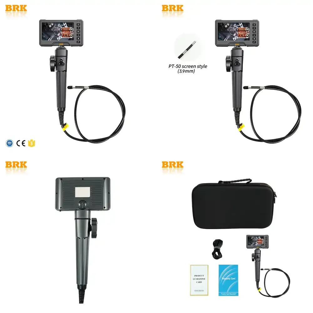 

BRK Automotive Pipeline Borescope Videoscope 180 Camera 3.9mm Snaketube Overheat Alert Mechanical Control 1-Year