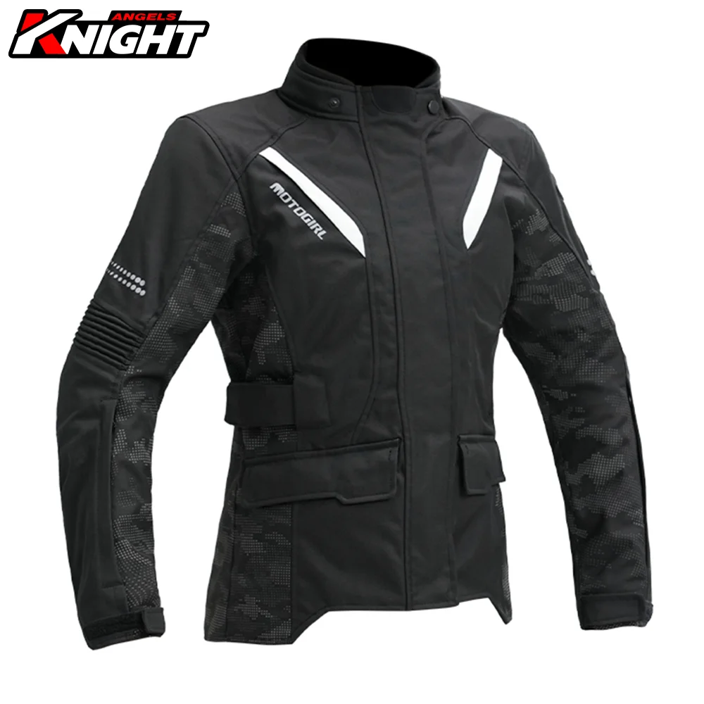 Motorcycle Jacket Women Waterproof Racing Motorcycle Rally Suit Four Seasons Motocross Jacket Moto Clothing Removable Lining