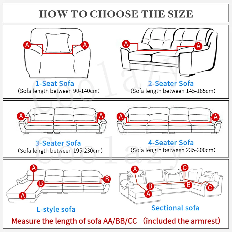 Black White Grey 1/2/3/4 Seater Sofa Cover Tight Wrap All-inclusive Sectional Elastic Seat Sofa Covers Couch Covering Slipcovers
