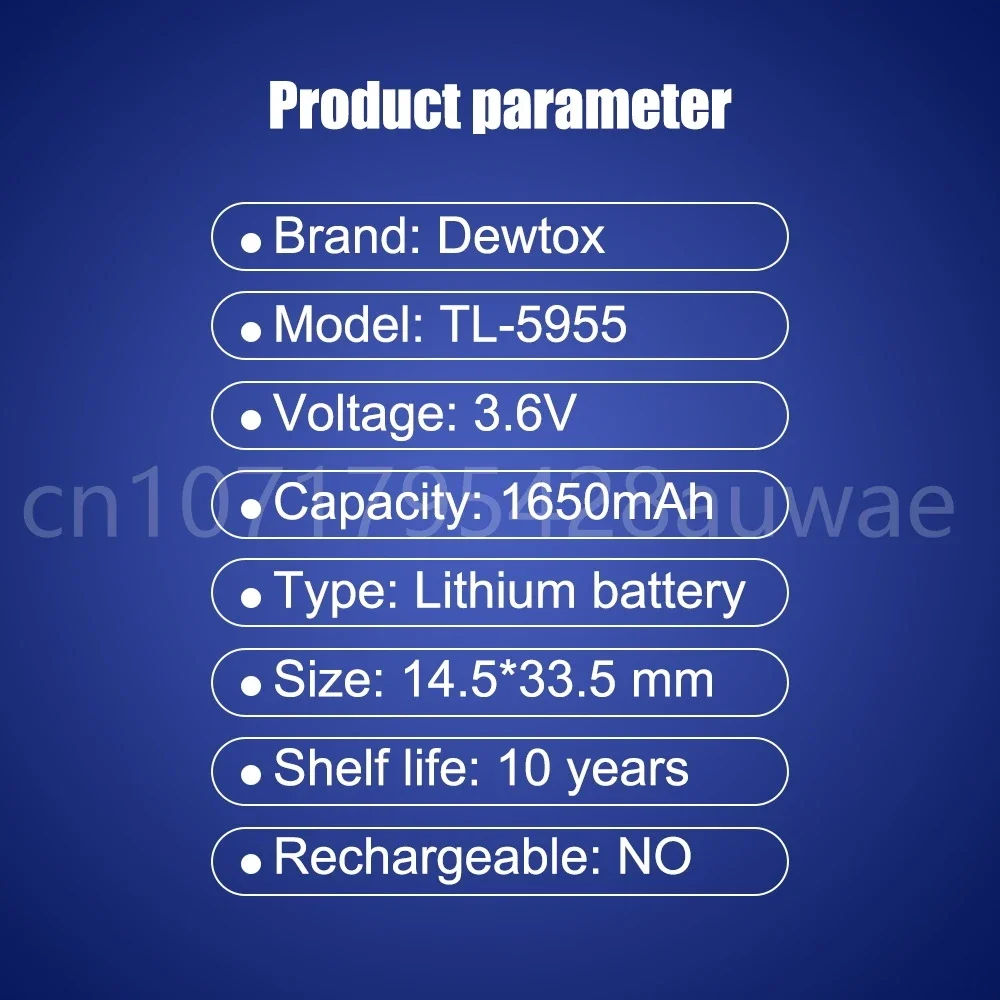 20PCS TL-5955 SL-761 14335 2/3AA 3.6V 1650mAh with Leg Lithium Battery for PLC CNC Machine Tool Gas Meter ER14335 Replacement